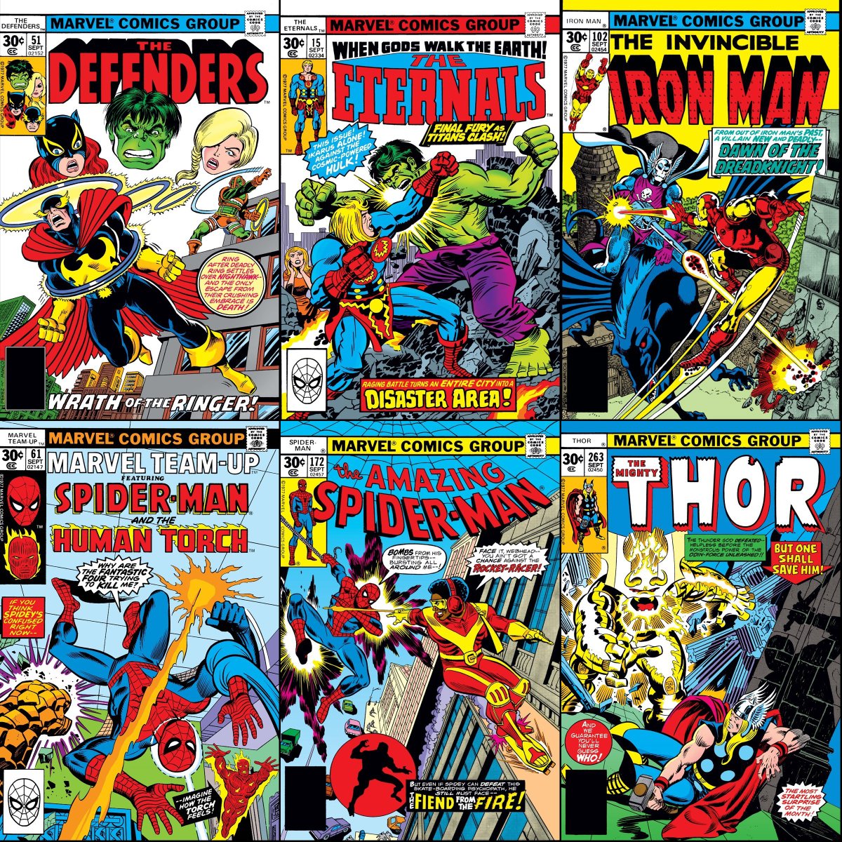 ClassicMarvel_'s tweet photo. Marvel Comics that were on sale with cover dates of September 1977. https://t.co/VEM44OVTCT
