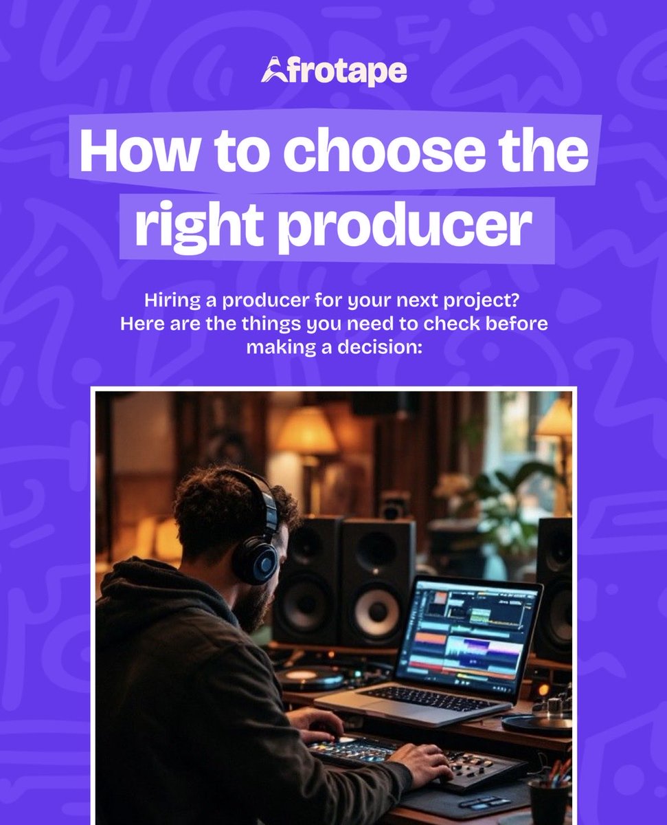 afrotape_app's tweet photo. Stop guessing. Start booking with confidence.

View verified producer profiles, listen to their work, compare your options, and hire the right creative for your next project.

Find your next producer on AFROTAPE. https://t.co/tSgOkLjBy7