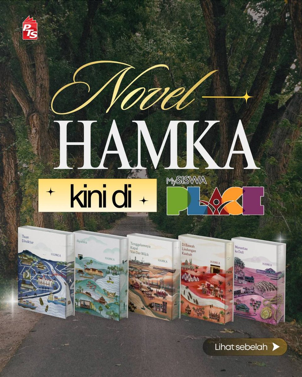 bukuPTS's tweet photo. Karya agung HAMKA kini boleh ditebus di MySiswaPlace.

Daripada kisah cinta, perjuangan hingga pencarian makna hidup, karya HAMKA sentiasa dekat di hati pembaca. https://t.co/OLwWtH6t5q