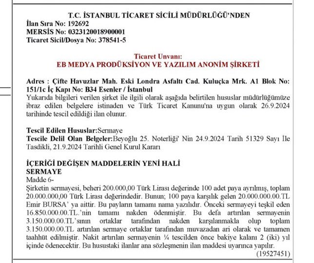 Insider_Usr's tweet photo. 🚨 Gelelim bir diğer gizli sponsora… 👀

Hazır mısınız? Çünkü şimdi anlatacaklarımız çok konuşulacak. İddialar, bağlantılar ve dikkat çeken detaylarla devam ediyoruz… ⏳

Habere göre EB Medya diye bir şirket GS'ye bu sezon 106 Milyon TL değerinde sponsor oluyor.

Peki EB Medya kimdir?

Google'a giriyorsunuz, bilgi yok. Websitesi yok. Sosyal medya hesapları yok. Şirket bilgilerine bakıyorsunuz 20 Milyon TL'lik bir sermaye. Ama sermayesinin 5 katından fazlasına GS'ye sponsor olmuş.

Peki EB Medya kime ait?

Şirket bilgilerinde şirketin tamamı Emir Bursa isimli kişiye ait olduğu yazıyor. Kendisini biraz araştırınca Delta3 isimli yeni kurulmuş bir şirketin kurucusu olduğu görünüyor. Şirket Londra'da, sosyal medya hesaplarında da Galatasaray ile işbirliği yaptığına dair paylaşımları mevcut. Linkedin hesaplarındaki açıklamada Galatasaray ile olan anlaşmanın şirketin Türkiye şubesi olan EB Medya ile yapıldığı dipnot olarak yazıyor. İşin komik tarafı ise Galatasaray bugüne kadar hiçbir açıklama yapmamış bu anlaşmayla ilgili. 

Peki nedir bu Delta3?

Websiteleri o kadar kötü ki (https://t.co/lNVMe7jqdt), bırakın herhangi bir bilgiyi, sitede hiçbir tuş dahi çalışmıyor. Şirketin Linkedin sayfasında ise "Spor kulüplerinin abonelik tabanlı gelir elde etmesini sağlayan bir yazılım" oldukları yazıyor. 

Instagram hesaplarında (https://t.co/mbqMEey4E7) 2 sene boyunca hiçbir paylaşım yapılmamış, ta ki GS'ye sponsor olana kadar. Twitter hesapları ise (@Delta3three) allaha emanet :)

Galatasaray ile olan anlaşmanın detayı ne?

Galatasaray tarafından herhangi bir açıklama olmadığı için bilemiyoruz ama ortada "GSPlus" adlı bir uygulamamsı ve https://t.co/TMVFpkXr2E adlı özensiz bir site var. Galatasaray taraftarının haberdar olduğundan bile emin değiliz...

Peki sorun ne?

1) Bu arkadaşlar yazdıkları gibi hizmet sağlayıcısıysa, hangi mantıkla haberde söylendiği gibi Galatasaray'a sponsor oluyorlar? Tam tersi olması gerekmez mi? Delta3 Galatasaray'a sponsor oluyorsa karşılığında neden görünürlük elde etmiyor? Sponsorluğun mantığı bu değil mi? Neden kulübe 2 Milyon Euro verip bir de üstüne hizmet veriyorlar :)?

2) İngiltere'de şirketlerin mali tabloları herkese açık. Delta3 isimli şirketi aratınca görüyoruz ki, bu şirketin 2025 yılındaki toplam varlığı 1048 pound, yani 60 Bin TL. Borç ve yükümlülükleri ise 29 bin pound.