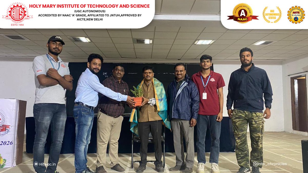 Hits_official25's tweet photo. Thank you Dr. Srikanth Parikibandla* for an insightful session on "Latest Trends in VLSI - IoT" at HITS.  
Our EEE, ECE &amp; IoT students gained valuable industry knowledge from your expertise.  
In collaboration with Valkontek &amp; IIC-HITS.  
#HITS #IndustryInteraction #VLSI #IoT https://t.co/Ocm5nWdjZb