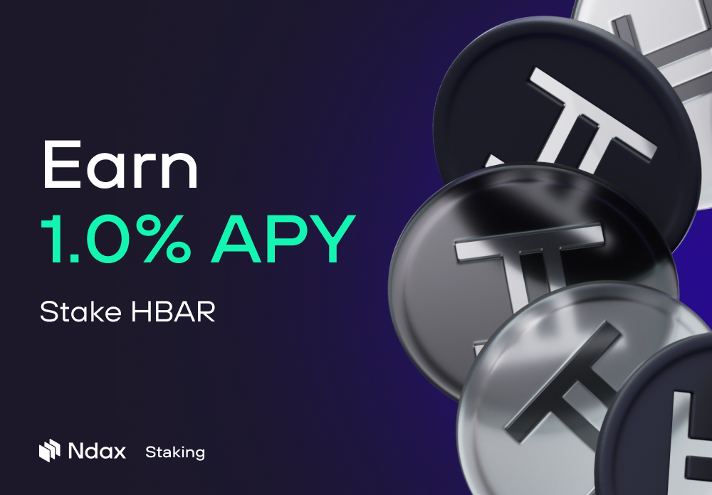 ndaxio's tweet photo. HBAR staking is now available on Ndax. ⚙️

Hedera is built for real-world use cases. From payments and tokenization to enterprise-grade Web3 infrastructure.

Now Canadians can stake HBAR directly on Ndax and earn up to 1% APY!

Stake HBAR on Ndax today. https://t.co/zOsR2DdpwR