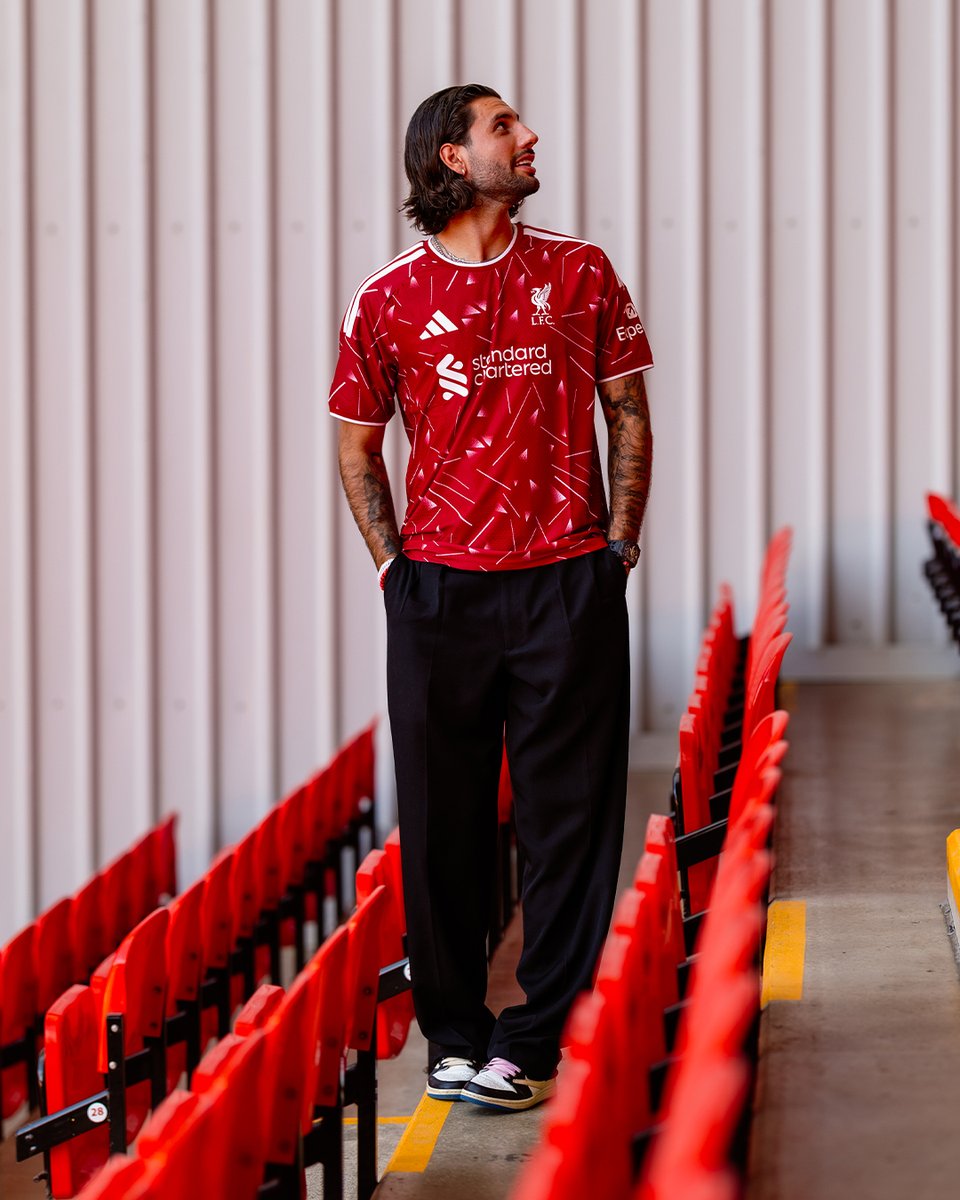 LFC's tweet photo. Dom at Anfield 📸