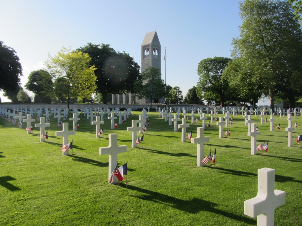 theydied4us's tweet photo. The Battle of Saint-Lô (July 7-19, 1944) was a critical engagement of the Normandy campaign following the Allied landings on D-Day. Saint-Lô was a major transportation hub that was under Germany’s control, and capturing the town was essential for the Allied advance through Normandy and the liberation of France.

American forces fought fierce German resistance in the surrounding hedgerow countryside, where the landscape was in favor of the Nazis. After weeks of intense combat and heavy Allied bombing, Saint-Lô was liberated on July 18, which made the subsequent Operation COBRA possible (the Allied breakout from Normandy).

The Battle of Saint-Lô resulted in more than 11,000 American casualties. Most of those killed are buried or memorialized at the ABMC Brittany American Cemetery.

Your donation to ABMF helps fund commemorative events at this and other @usabmc hallowed sites to honor the Americans who gave their lives for freedom.

https://t.co/xsExHblXKi

#WeRemember #ww2