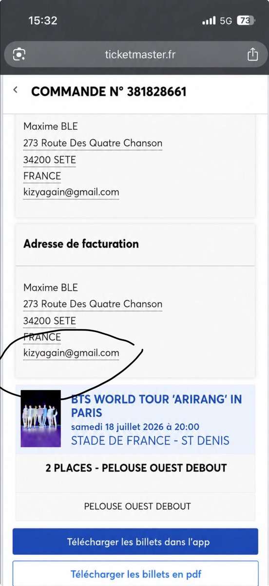 mayalrbbb's tweet photo. @tytrackyoong ATTENTION IL RECOMMENCE ALLER LE SIGNALEZ LES ARMY  ON VA PAS LE LAISSER SCAM D’AUTRES PERSONNES ‼️‼️‼️‼️‼️‼️
#BTS #ARMYBTS #BTS_ARİRANG #BTS_WORLDTOUR_PARIS #CONCERT #PARIS #CHERCHE #PLACE #BTSPARIS #BTSCONCERT #BTSFRANCE @MAYINESyo https://t.co/OmGJKcup7H