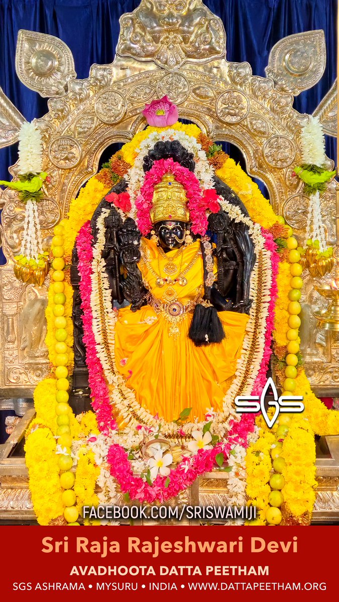 SgsSwamiji's tweet photo. • Sri Raja Rajeshwari Devi •

Avadhoota Datta Peetham, Mysuru
17 July 2026

#devi #rajarajeshwari #sgsswamiji https://t.co/aUZ0c8QjQ1
