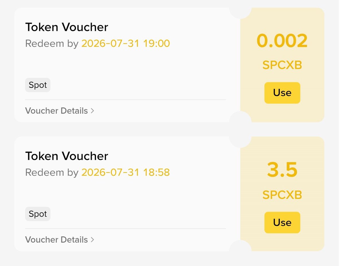 riyadrafi50's tweet photo. After a long wait, the payment finally arrived!

Received 3.5 SPCXB (≈ $444) for finishing Top 5 in the Binance bStock Referral Event.

Patience pays off. Thanks to everyone who supported me throughout this journey! ❤️

#Binance #bStock #SPCXB #Crypto #Top5 #RiyadsCreation https://t.co/dPDKk29L00