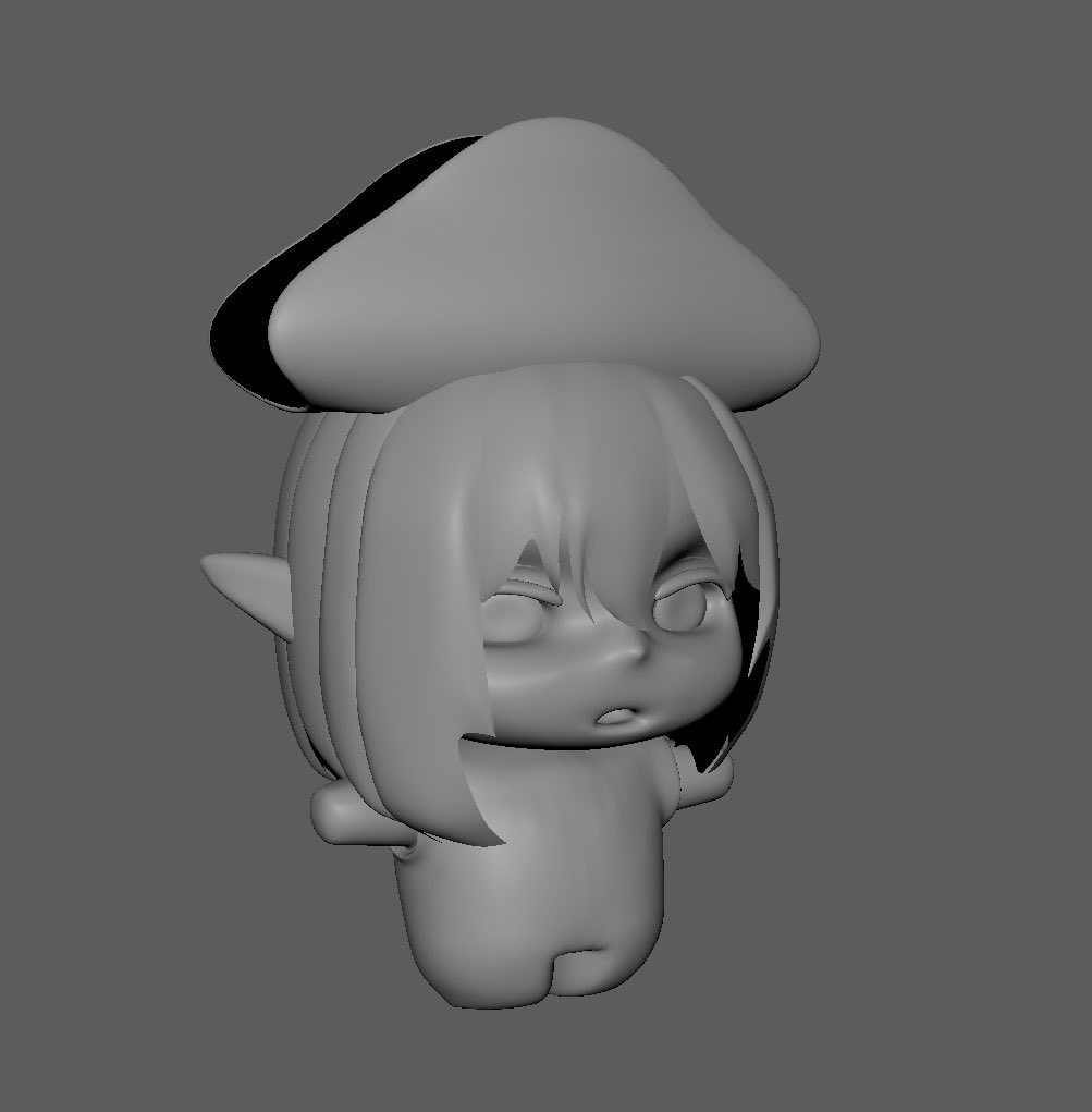 Yoshirotsume's tweet photo. キャラモデリング難しい…
#3DCG https://t.co/pzciILOSu7