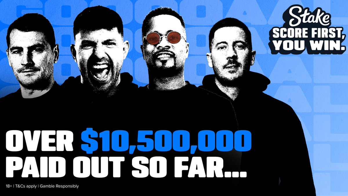 JBFootyX's tweet photo. Imagine watching your team score first and still ending up with a losing ticket somewhere else. Couldn’t be Stake. Over $10.5M has already been paid through Score First, You Win. 💸 https://t.co/DTHl2KbE8h