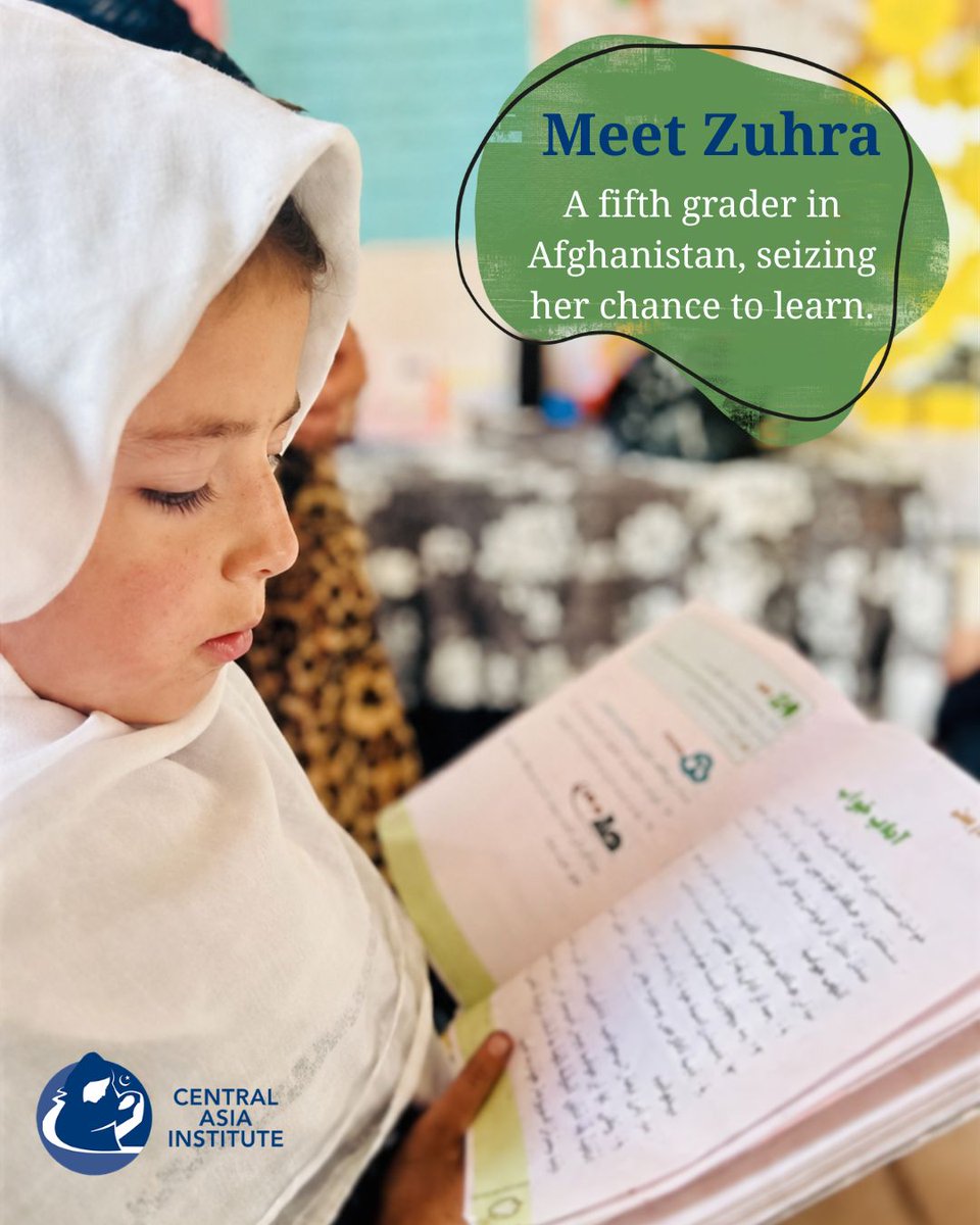 CentAsiaInst's tweet photo. Five years after the Taliban's return, girls like Zuhra are rewriting the future... 
And she hasn't missed a day of class despite the barriers against her.

This August, help more girls like her access education. 

💻Stay tuned for our Afghanistan webinar.

Link in bio to donate! https://t.co/QSvpLV48bQ