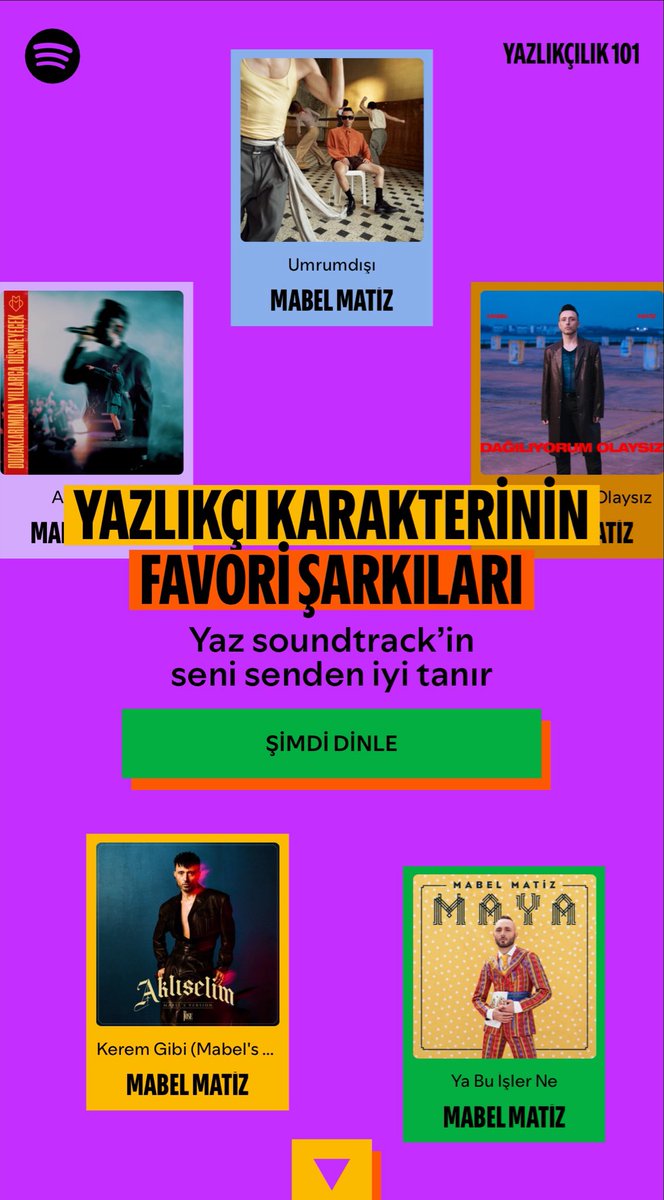 didemergunn's tweet photo. @SpotifyTurkiye Yazlıkçılık101 🟰 Mabel 😎

@mabelmatiz 😍 https://t.co/IlbolErVmV