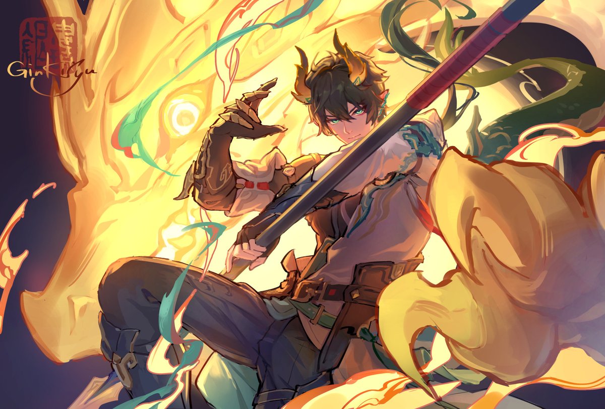 GinUzumaki's tweet photo. The descent of the golden meteor.  #danheng #honkaistarrail https://t.co/cZ6qIzzG0v
