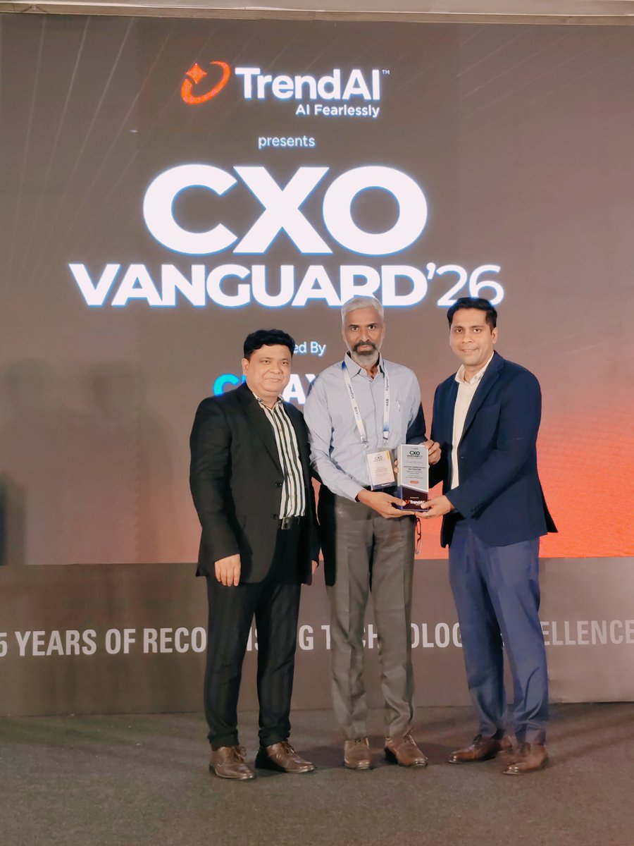 SaxsSathya's tweet photo. Happy to receive CXO Vanguard's AI Icon Award... Podcast, Projects & Purpose.
#cioaxis https://t.co/ONUemVT7yc