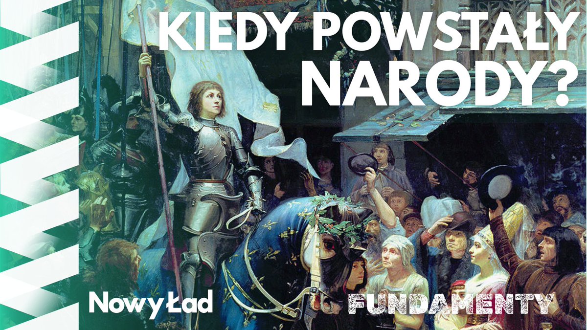 nowylad's tweet photo. 🗽Kiedy pojawiły się narody? Cykl „Fundamenty” na kanale Nowego Ładu

💂‍♂️Narody to zjawisko XIX-wieczne, nie istniały wcześniej – z pewnością nieraz zetknęli się Państwo z tego typu sformułowaniami. Ale przecież znamy różne przesłanki każące twierdzić, że narody jednak istniały także w czasach wcześniejszych. 

⚔️Każdy kto zajmował się historią dawnych epok – z łatwością wskaże w nich przejawy patriotyzmu, i to patriotyzmu o zabarwieniu narodowym. Patriotyzmu momentami bliskiego temu, który znamy z wieku XIX czy XX. Z drugiej strony, trudno zanegować przemiany, które miały miejsce w dobie nowoczesnej.

🎥Kiedy więc narodziły się narody? Co o tym zadecydowało? Temu poświęcony jest pierwszy odcinek nowego programu „Fundamenty” na kanale Nowy Ład.

📨Ta formuła jest odpowiedzią na Państwa prośby – prośby, by pojawiało się na Nowym Ładzie więcej materiałów dotyczących zagadnień ze świata idei. Dziś odpowiadamy na te apele. A więc: historia idei narodowych, dzieje polskiego obozu narodowego, podstawy teoretyczne nacjonalizmu, jego relacje z innymi nurtami myśli politycznej – tymi zagadnieniami będziemy zajmować się w cyklu „Fundamenty”. 

🎥Premierowy odcinek nowego cyklu ukaże się w poniedziałek.

📅Kolejne jego odcinki publikowane będą na naszym kanale na Youtube co trzy tygodnie.