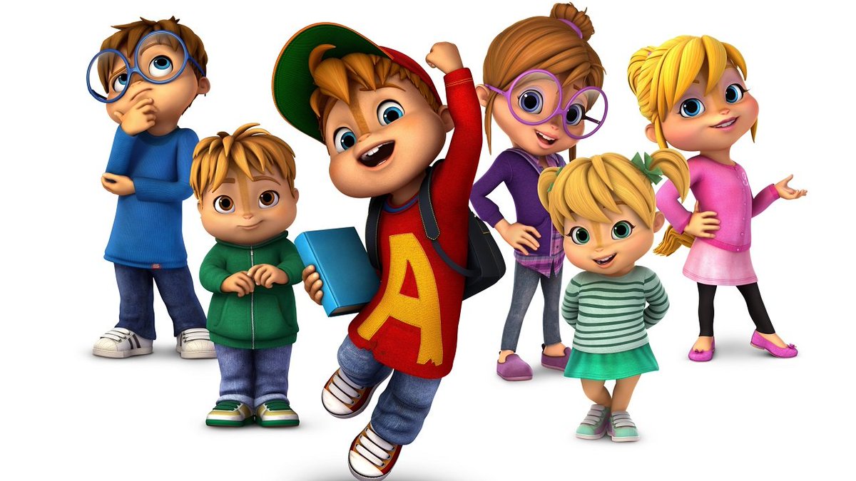 Gusgux's tweet photo. Alvin y sus hermanos, aunque actualizados a los 80s y 90s siguen la línea de los originales de 1960. 

Las chippettes fueron creadas en los 80s con una sensibilidad diferente, básicamente persiguiendo el público femenino. 

Desde entonces ya los han rediseñado varias veces. https://t.co/lhxlnG2YNn