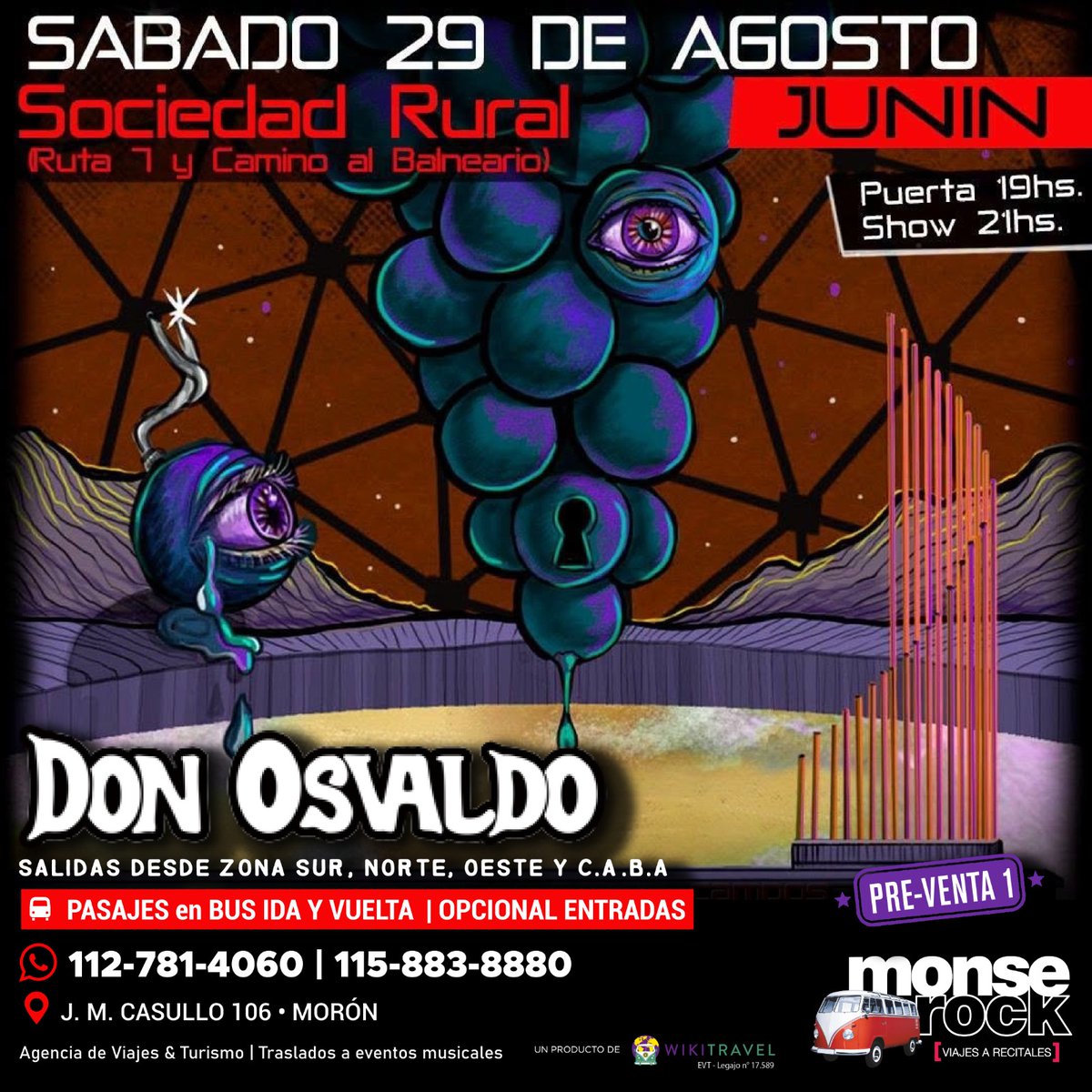 Monserockviajes's tweet photo. #DONOSVALDO
29 de Agosto - Sociedad Rural
PRE-VENTA 1 ¡YA DISPONIBLE! 👇🏻
Pasaje ida y vuelta $ 69.000
03 cuotas fijas de $ 28.750 c/u
Reservas y Consultas
112781-4060 | 115.883.8880
J.M. Casullo 106 - Morón
Lun a Vier de 10 a 16hs https://t.co/BqGjOtd3mJ