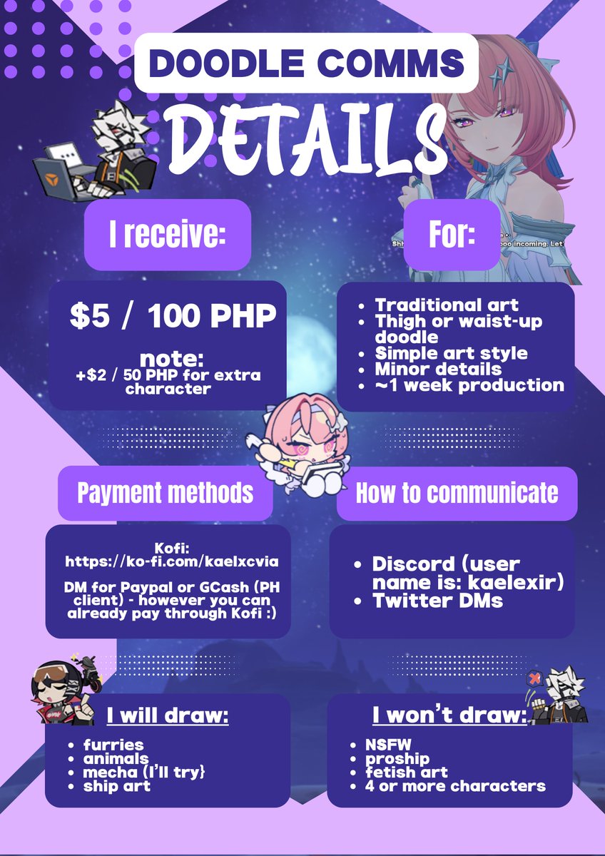 kaeviiapumpkin's tweet photo. Hello guys! I'm officially opening doodle c0mms!!
Check out the commission sheet for more details and samples for y'all's reference!
You can order through here! 👇
https://t.co/WQPEJvV276
(Likes and rts appreciated~)
#commission #commissionopen #koficommission #zzzoc #art https://t.co/zYVj18DTcX
