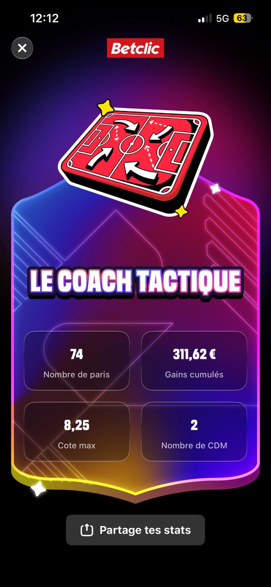 Rouye3's tweet photo. @Betclic Rouyee #BetclicReplay https://t.co/9v29bpbITB