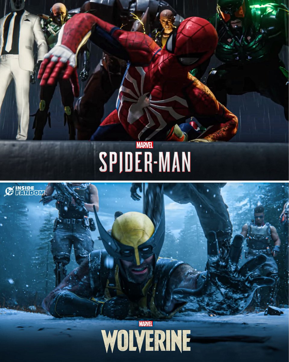 InsideFandom's tweet photo. Marvel’s Spider-Man 🤝 Marvel’s Wolverine https://t.co/3wGdKfSDB4