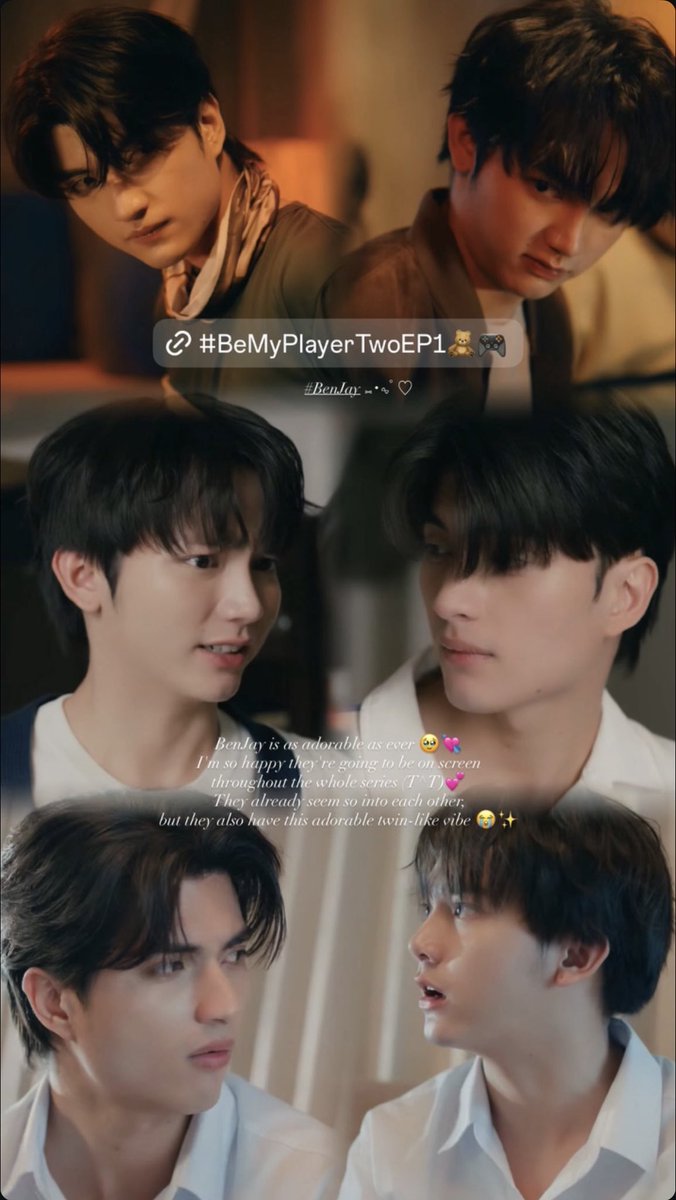 loove_jb2's tweet photo. 天才的にBenJayかわいい😭💘💫⭐︎
もーっとふたりの良さが伝わりますように🙏🏻✨
#BeMyPlayerTwoEP1
#BenJay #benjamingreenwell #jaysorathon https://t.co/dII79aLmea