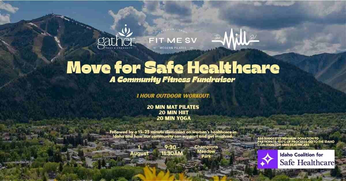 Idaho_CSH's tweet photo. Join us for a one-hour outdoor workout and a community conversation in in Sun Valley about women’s healthcare in Idaho on August 1st, hosted by Gather Yoga, Fit Me SV, and The Mill SV! You can get your tickets here!
https://t.co/InoEtQPP7a https://t.co/d2Toaa9kSS