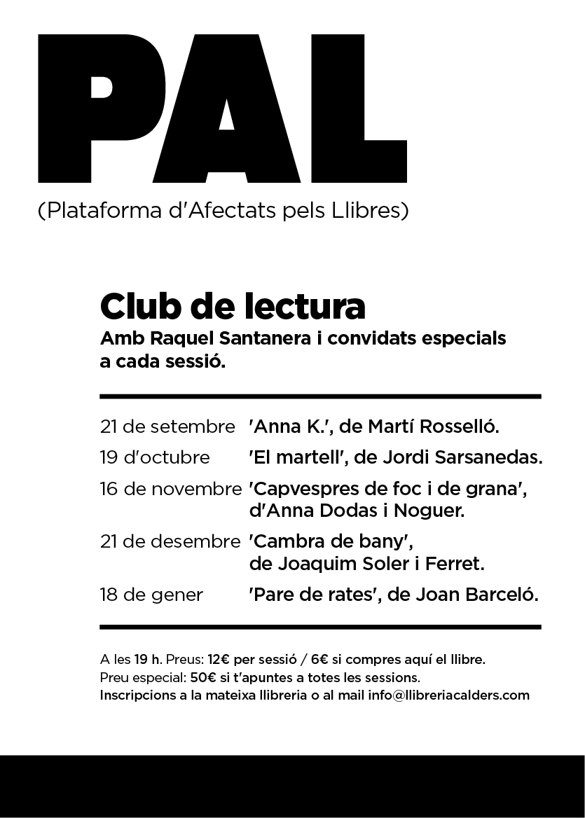 LaCalders's tweet photo. Ja teniu els clubs de lectura PAL! a la web, perquè hi pugueu fer la vostra reserva sense haver de passar per la llibreria.
(Els que veieu que hi diu "+ llibre" els podreu reservar només si també hi afegiu a la cistella el llibre en qüestió.)

https://t.co/V2edXOWC7Z https://t.co/RI3Re405uC