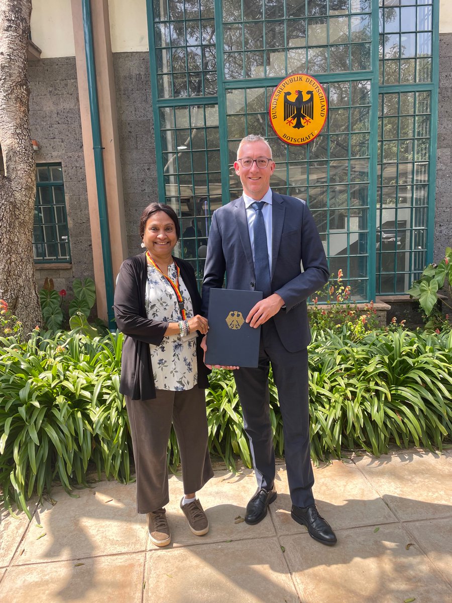 irck_info's tweet photo. Led by Treasurer Ms. Sujatha Kotamraju & Amb. @Diplo_Jazz, IRCK  signed a cooperation agreement with the Embassy of the Federal Republic of Germany, Nairobi, to implement the Strengthening Freedom of Religion & Belief Program.

The partnership will strengthen interreligious platforms to prevent election-related violence, protect FoRB & promote inclusive democratic processes ahead of the 2027 General Election @GermanyinKenya 

#FoRB #PeaceBuilding #InterfaithDialogue