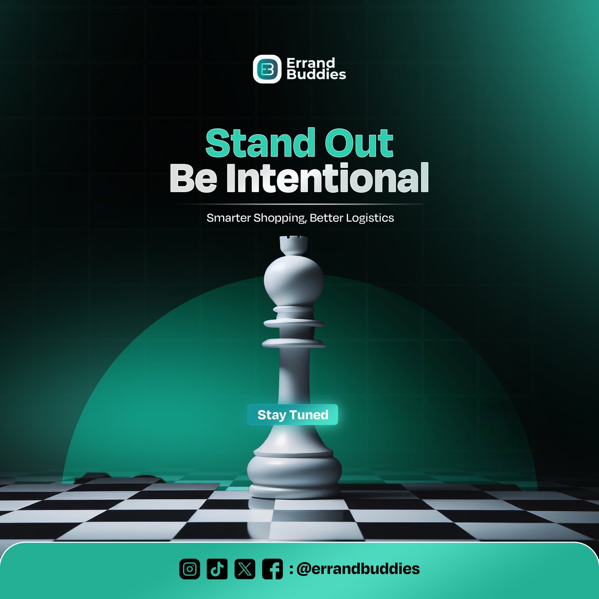 errandbuddies's tweet photo. Every great move starts with intention. ♟️
Stand out. Stay ahead.
The future of smarter shopping and logistics is almost here.

#ErrandBuddies #ComingSoon #StayTuned #Innovation #Logistics #SalahBeşiktaşa https://t.co/T1exl99ePY