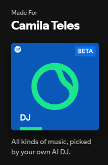 Ca_sete's tweet photo. entrei no spotify e de repente tinha um narrador falando comigo... era uma IA dj. ninguem pediu isso https://t.co/eC4SgsOkZe