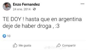 azussugus's tweet photo. a veces me siento piola y m acuerdo que jamás voy a ser enzo fernández en facebook en el 2014 y muero d fomo, dios posta lo amo https://t.co/W27zXEw3tr