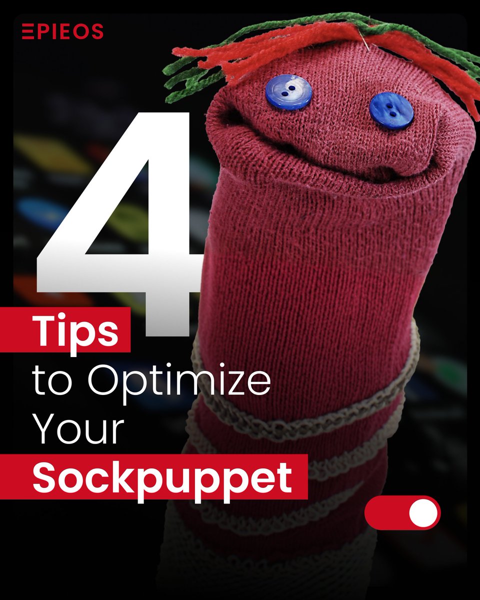 epieos's tweet photo. 🧦 Creating a reliable #sockpuppet for your #OSINT investigations is not as easy as it may seem.

That’s why we’re sharing 4️⃣ tips to help you optimize your fake account and reduce the risk of your account being banned by online platforms. https://t.co/QgfY1M1qv6