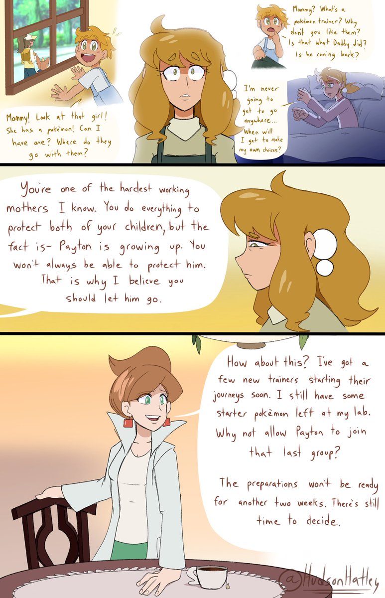 HudsonHatley's tweet photo. Page 3 is complete! Hope to finish more pages soon! 
I’m having fun drawing this comic and giving more depth to my pokemon ocs! 
#pokemonoc #Pokemonart #pokemonㅤㅤ https://t.co/s3NTc7kGnc