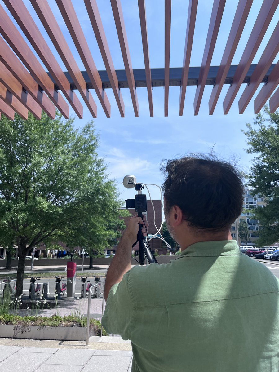 VirginiaClimate's tweet photo. Yesterday, while our collaborators at @FaithforClimate and volunteers were out collecting heat data across Northern VA, some of us here at the VCC were collecting data around the @GeorgeMasonU Mason Square campus in Arlington. 🌡️ https://t.co/GcW5bea4ds