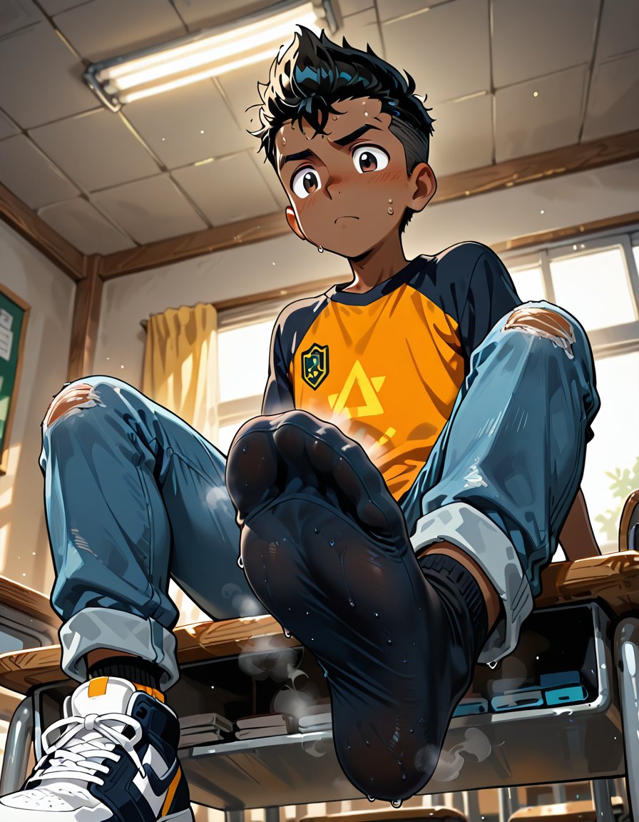 CaptainFuto's tweet photo. Boys' feet during Summer classes these days be like: 🔥🥵

#feet #soles #socks #footfetish #male #yaoi #gay #darkskin #AIart️️️️️️️️️️️️️️️️️️️️️️️️️️️️️️️️️️️️️️️️️️️️️️️️️️️ #AIBL部 #AIイケメン部 https://t.co/jVxh0VYf0W