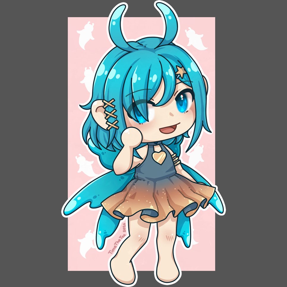 TimeTheTea's tweet photo. Another Lucky number Sillybean, but this time for Cyldan. He requested I draw Seirinach, a super adorable Sea angel! https://t.co/8puLSgQRA2