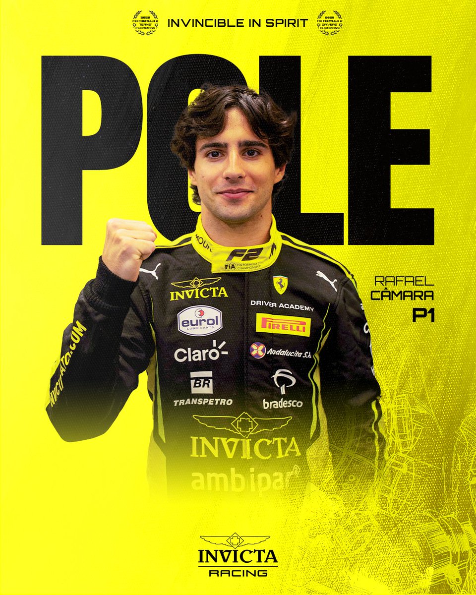 InvictaRacing's tweet photo. IT'S POLE POSITION FOR RAFA IN SPA👊

#F2 #Formula2 #InvincibleInSpirit #BelgianGP https://t.co/LpZIR1Mg1u