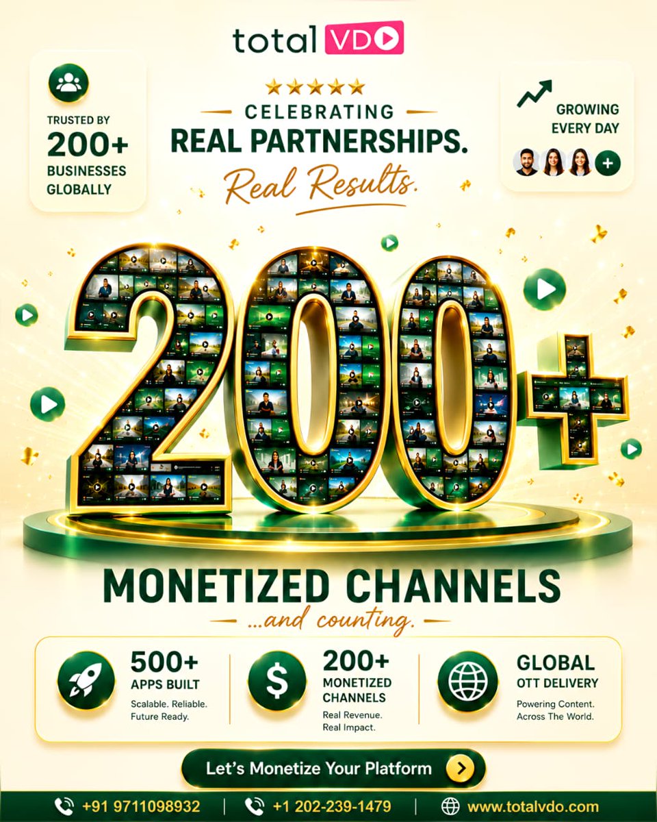 total_vdo's tweet photo. Leading a team of experts in AI, Mobile/OTT development, and CRM automation. We help global businesses transform through technology. 
9+ years of experience in turning complex challenges into scalable solutions. #partnership #investor #funding #teamwork https://t.co/AH1lP9Uqve