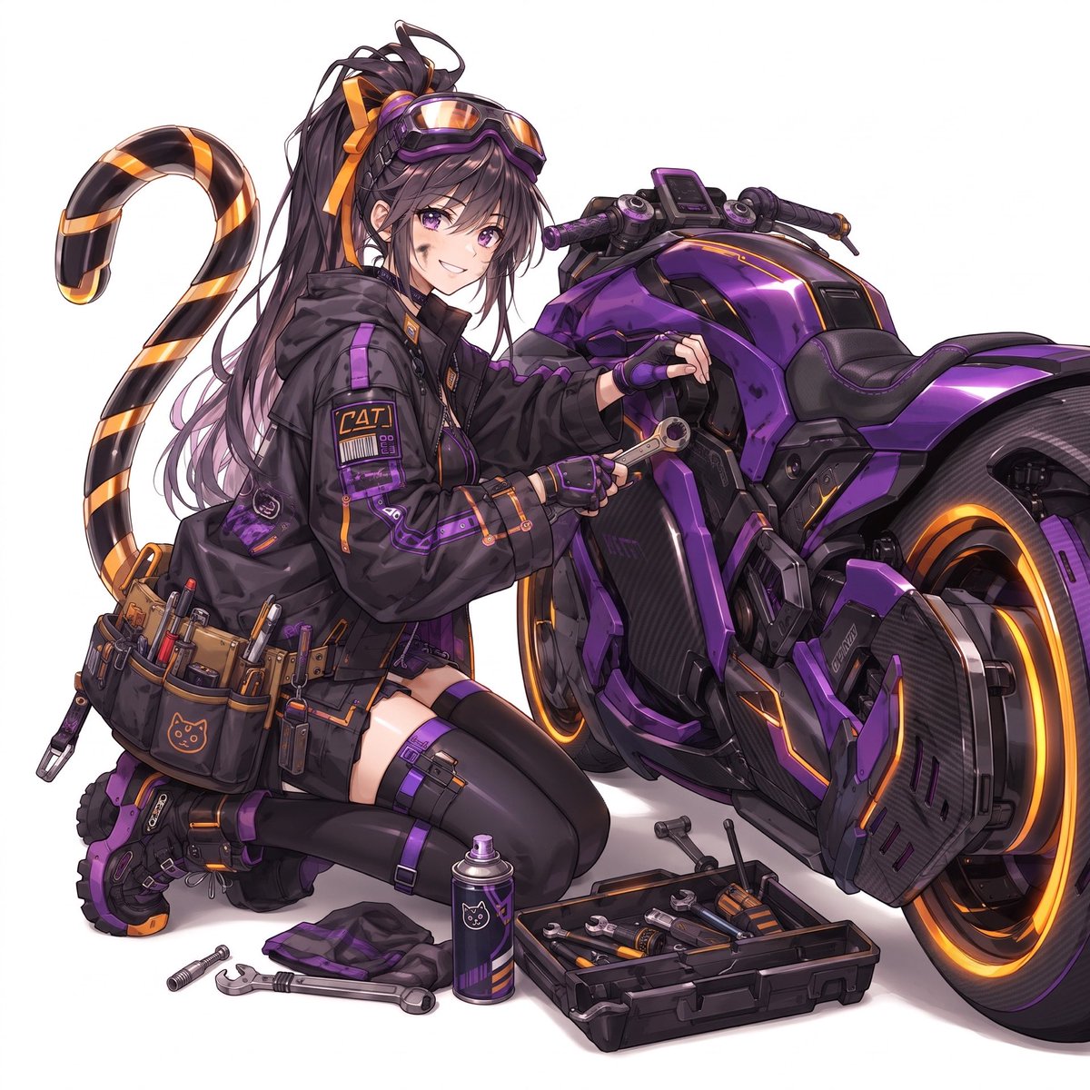 Ballista0088's tweet photo. バイクのメンテナンスをするI：Pマスカレーナ https://t.co/AtwA6Xiihp