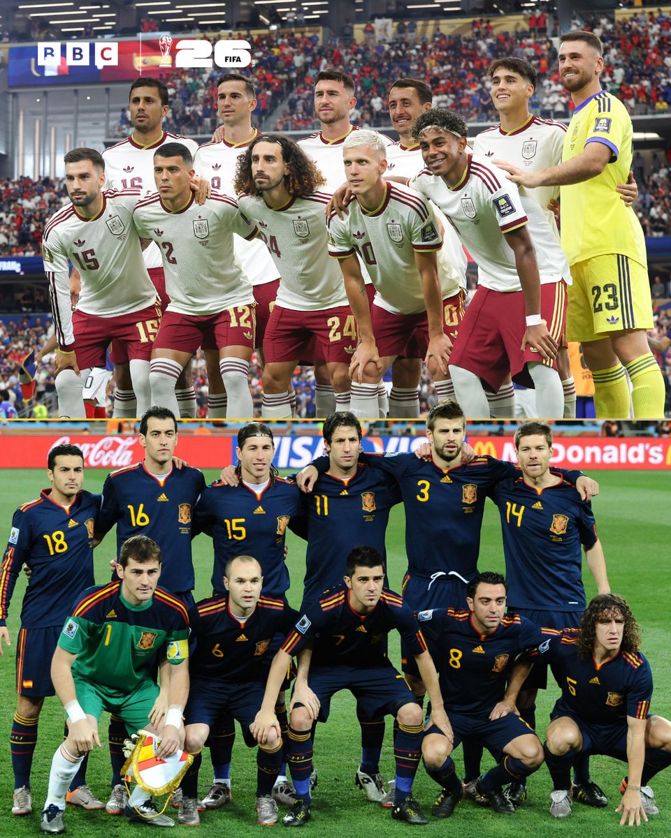 BBCMOTD's tweet photo. 🤩 Let us know which players you think would get into Spain's 2010 World Cup-winning team from this current Spain team 👇 https://t.co/1Z7CX6seuH