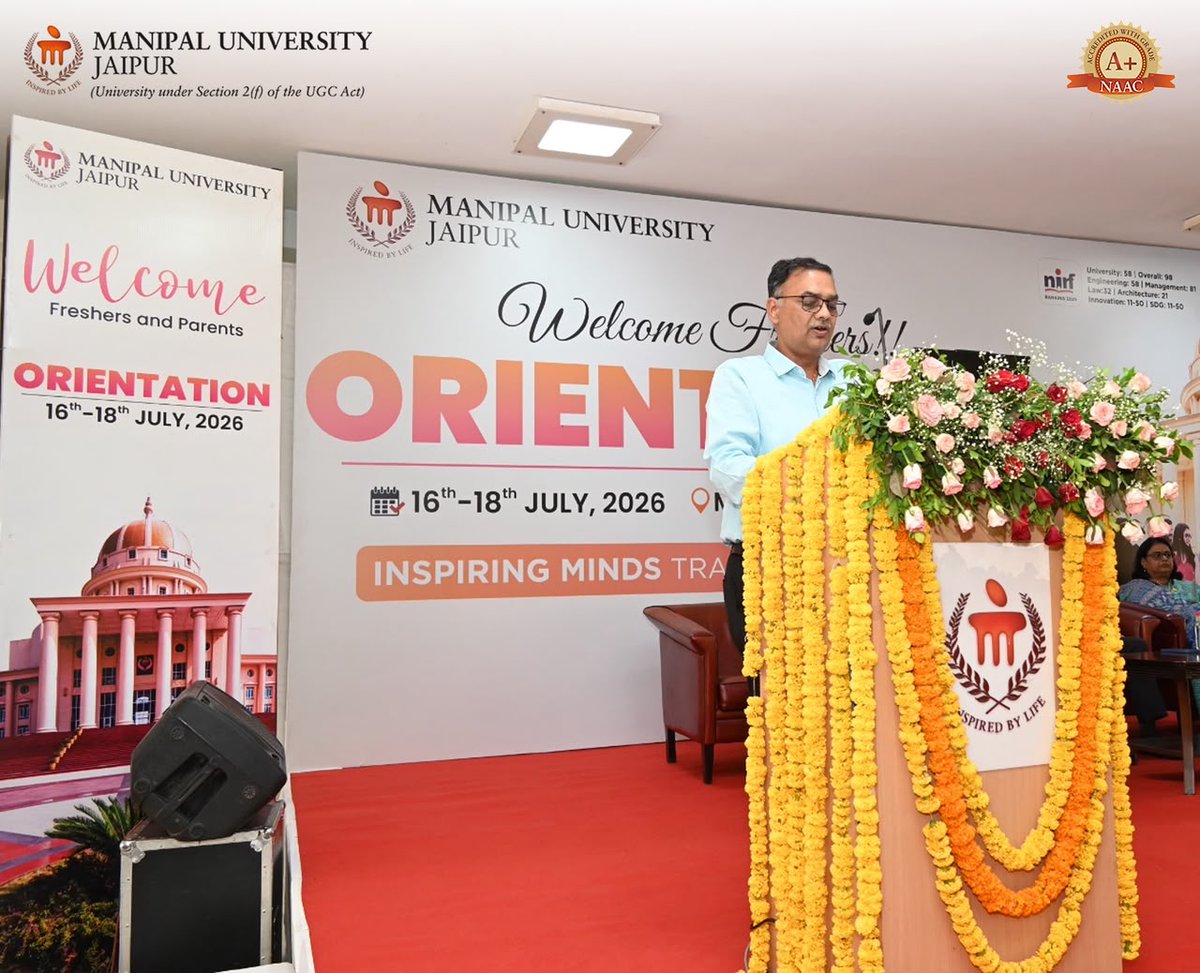 Jaipur_Manipal's tweet photo. Welcome to the future of engineering! 

Orientation 2026 at Manipal University Jaipur marks the beginning of an exciting journey for our https://t.co/od6soLnsCW &amp; https://t.co/8XskMfEScg students.

#MUJ #Orientation2026 #Engineering https://t.co/Eg0GDkmqUK