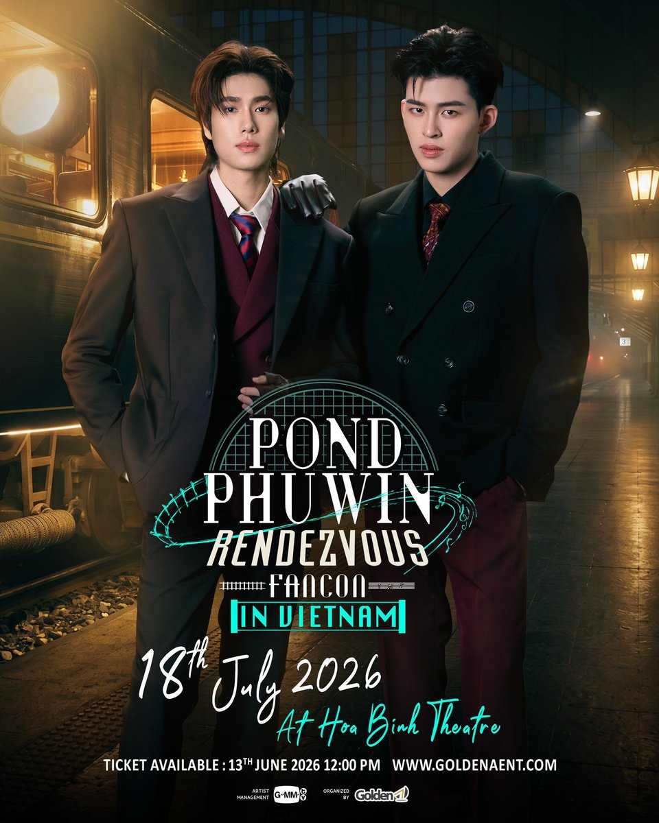 naravit_trend's tweet photo. 📉 ScheduleTrend | @ppnaravit 

🗓️ 18-JUL-2026
🌟 PONDPHUWIN RENDEZVOUS FANCON IN VIETNAM
Sound check : 14.30 A.M  (TH)
Showtime : 16.00 A.M  (TH)
📍: Hoa Binh Theatre, Ho Chi Minh City

----------------------------------------------

⏰ Start trend 14.30 น. | 02.30 P.M. (GMT+7)
🔑 PONDPHUWIN RENDEZV IN VN
#.PondPhuwinRendezvousInVietnam

***Please avoid using the Hashtag before the designated time.

#ปอนด์ภูวินทร์
#ppnaravit
