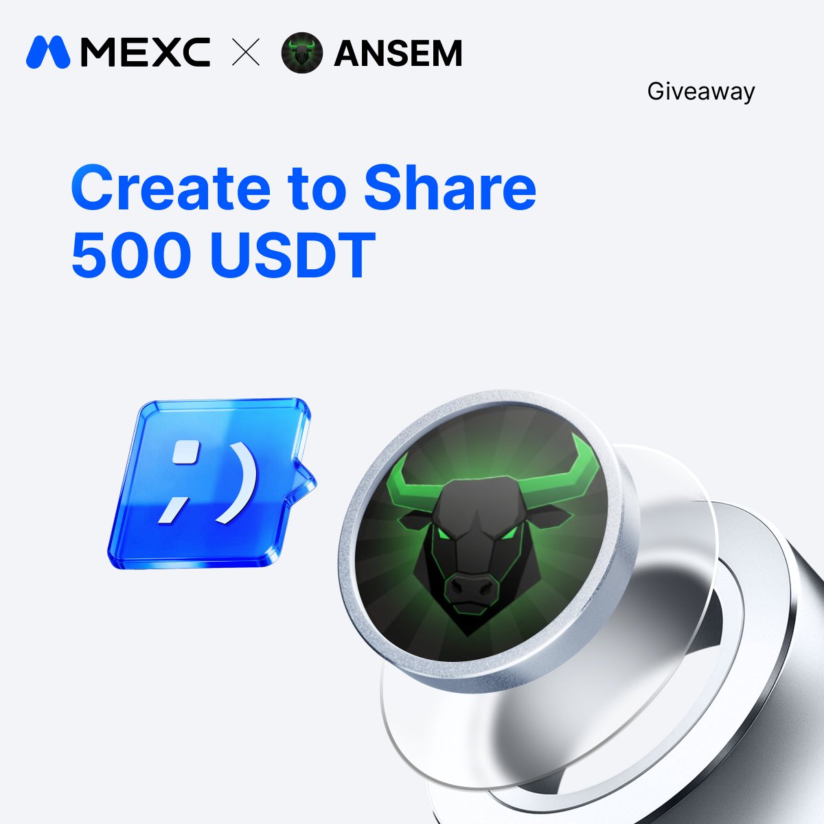 Alpha_MEXC's tweet photo. 🎨 Design your own $ANSEM Black Bull coin with AI!

Make it bold. Make it weird. Make it unmistakably yours. #MEXCSpotlight

🎁 20 winners share $500:
1️⃣ Generate your Black Bull coin design
2️⃣ Follow @MEXC_Alpha
3️⃣ Repost with your creative + UID

Ends Jul 22. 👇