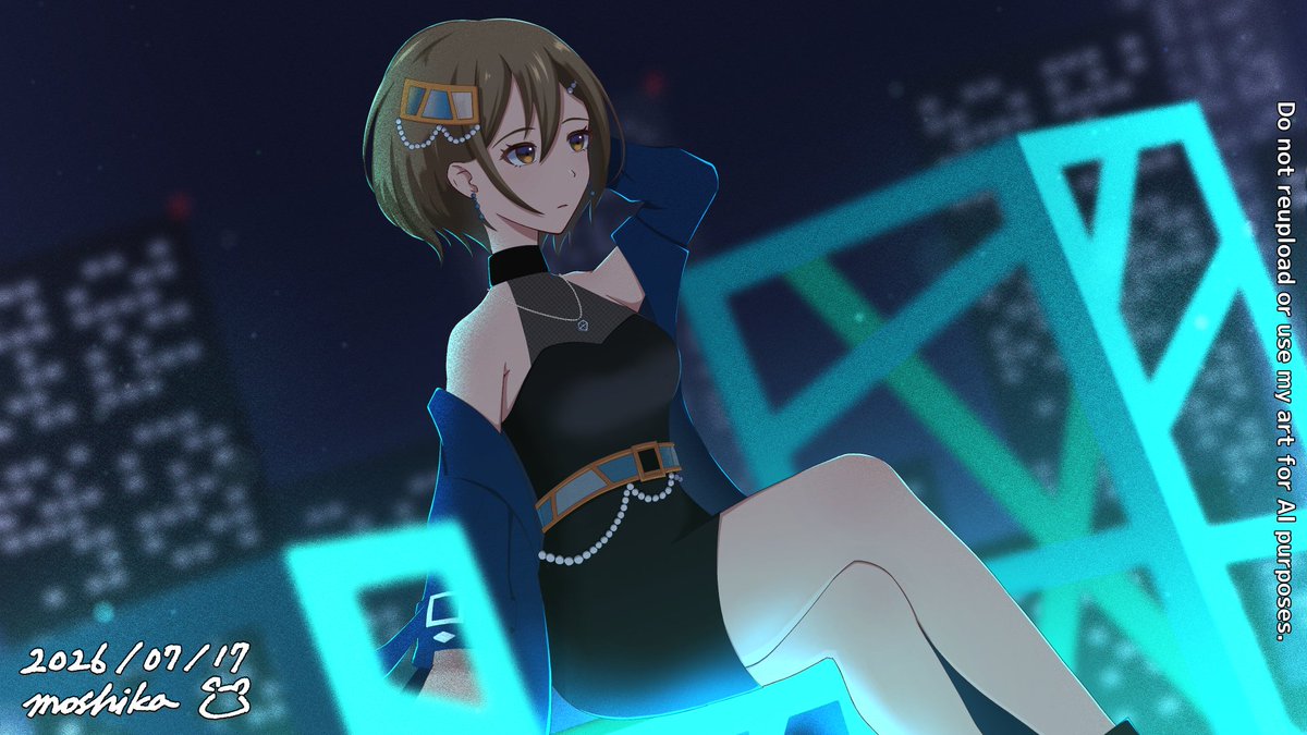 may_dp2101's tweet photo. めりっささんの新曲「Neon Afterglow」のイラストを描かせていただきました！（曲リンクはリプ欄へ）
早速、3枚のイラスト全体と衣装デザインのラフを公開します！
衣装はまさかの2パターン？！
新しいクールさんもどうぞよろしくお願いします！💎✨
#Plan_PRINCESS
#Plan_PRINCESS1周年
#MEIKO https://t.co/voHSN1h6AD