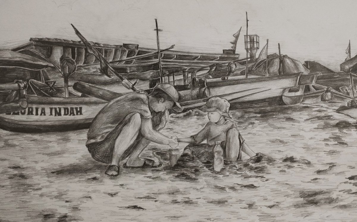 si_piting's tweet photo. Pantai Depok, Parangtritis 
Pencils on paper A3 https://t.co/fjDqdkGu3o