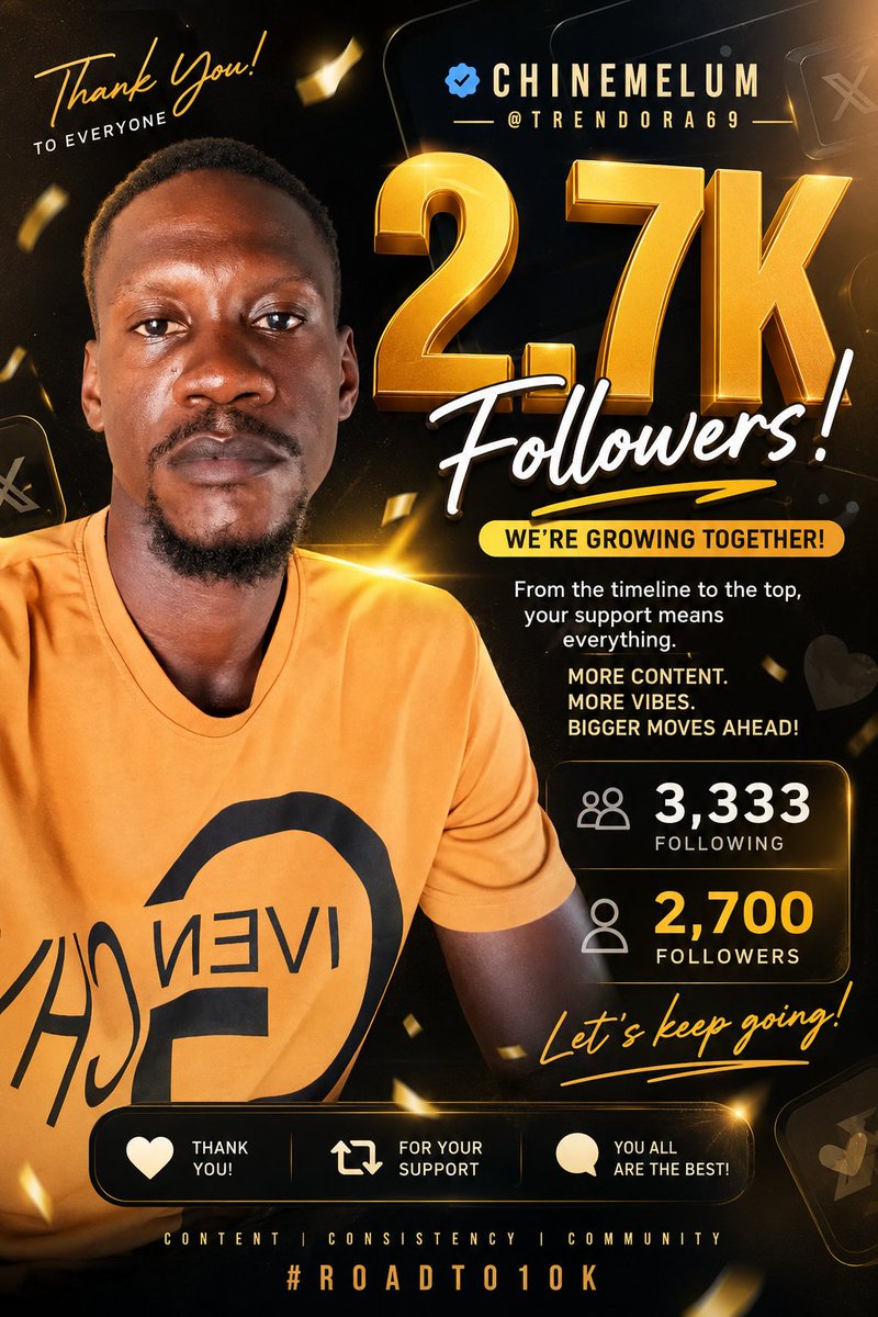 Trendora69's tweet photo. 2,700 followers! 🥳🎉 This is more than just a number—it's a community. Thank you for every interaction and every bit of support. Let's keep winning together! ❤️🔥 https://t.co/y0SzAuX8r7