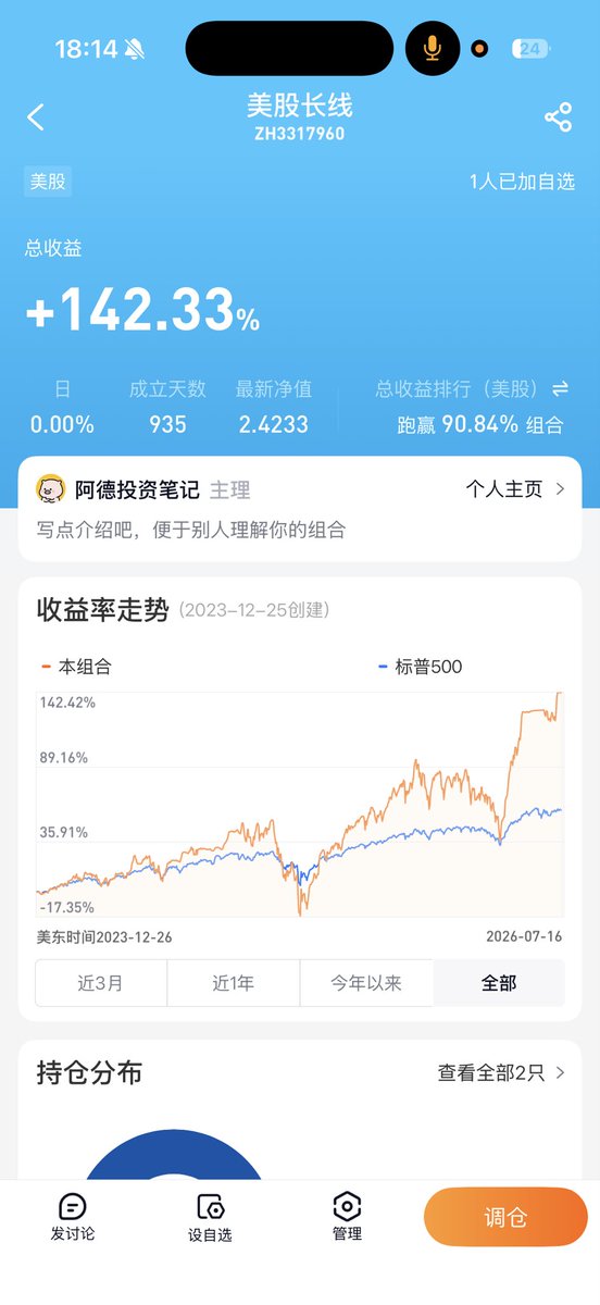 alphayxc's tweet photo. @yifaer_chen 这是我雪球模拟盘，随便搞搞，为什么偏要玩中国股票，美股不是随便翻倍 https://t.co/V3GmQtwEoW