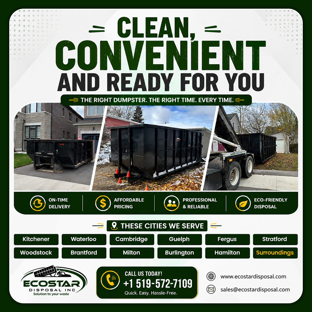 ecostardisposal's tweet photo. 🚛 Clean. Convenient. Ready When You Are!

No matter the size of your project, Ecostar Disposal Inc. delivers clean, dependable dumpsters exactly when you need them. 

#EcostarDisposal #DumpsterRental #BinRental #WasteManagement #WasteDisposal #DumpsterRentalServices #EcoFriendly https://t.co/CTP07JQXDi
