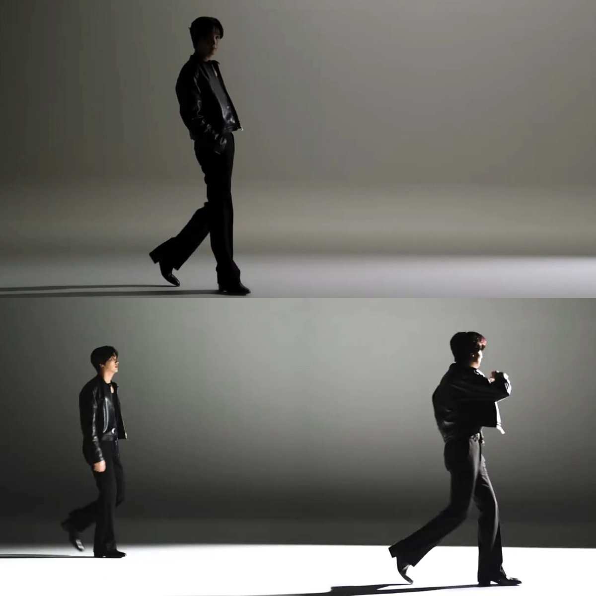 xneojunx's tweet photo. even the shadow of his silhouette and his leather jacket and heeled boots look THIS IS SO SOLO HAECHAN 😵 https://t.co/AIWsJPpU6j
