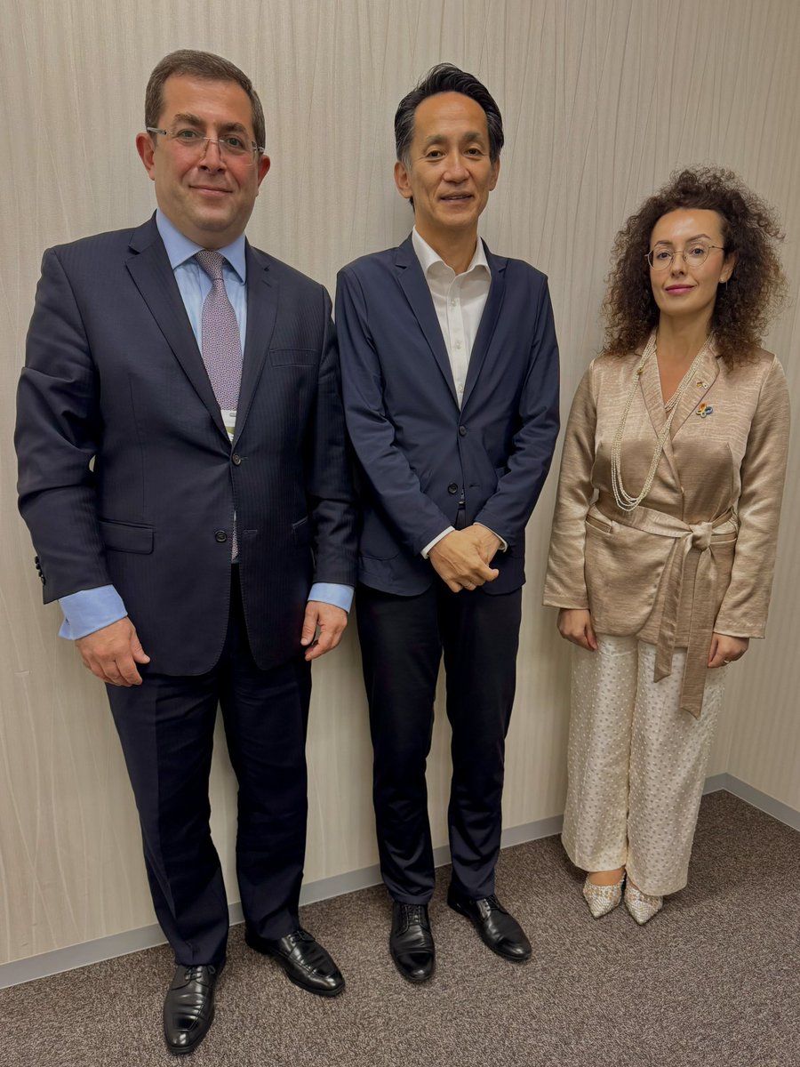 MonicaSimonian's tweet photo. Glad to join the Armenian delegation at Global Nature Positive Summit in #Kumamoto on July 14-15, prior to #CoP17 Conference to be held in #Yerevan 🇦🇲.
We had several productive meetings including an insightful exchange with Mr. DOI Kentaro, Vice-Minister for @MOEJ_Climate 🇯🇵. https://t.co/hz1f4PJVmk