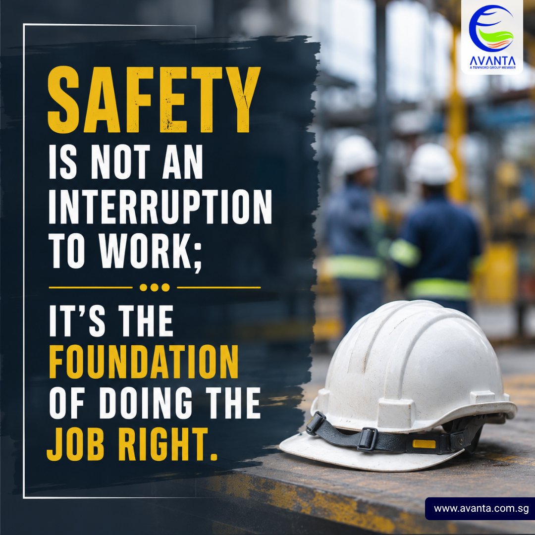 Avanta_Global's tweet photo. Safety is not a delay - it is what ensures every task is completed correctly and every worker returns home safely.
Plan carefully. Work responsibly. Make safety part of every job.
#WorkplaceSafety #SafetyFirst #WSH #ThinkSafety #Avanta https://t.co/p2RRmnWrRP